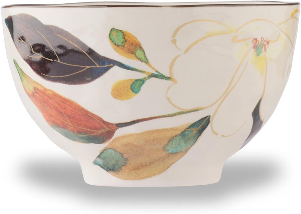 Mino Ware Japanese Rice Bowls with Chopsticks, Set of 2, 200 ml, Modern Kitchen Bowl for Dessert, Cereal, Salad, Soup, Udon, Noodles - Made in Japan