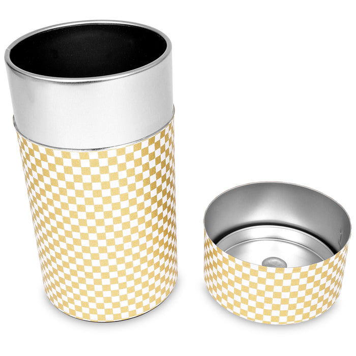 Mino Washi Pokkan Checkered Pattern Storage Containers Ivory