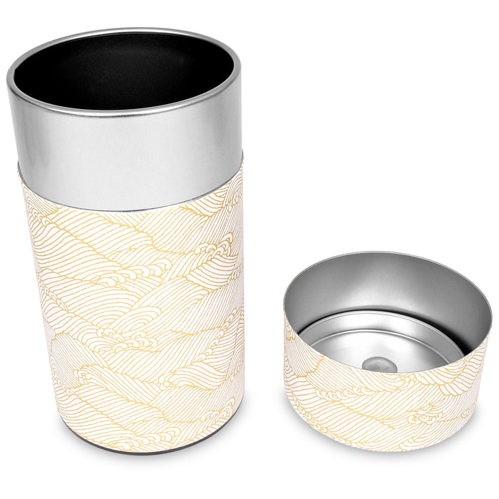 Mino Washi Pokkan Wave Pattern Storage Containers Ivory