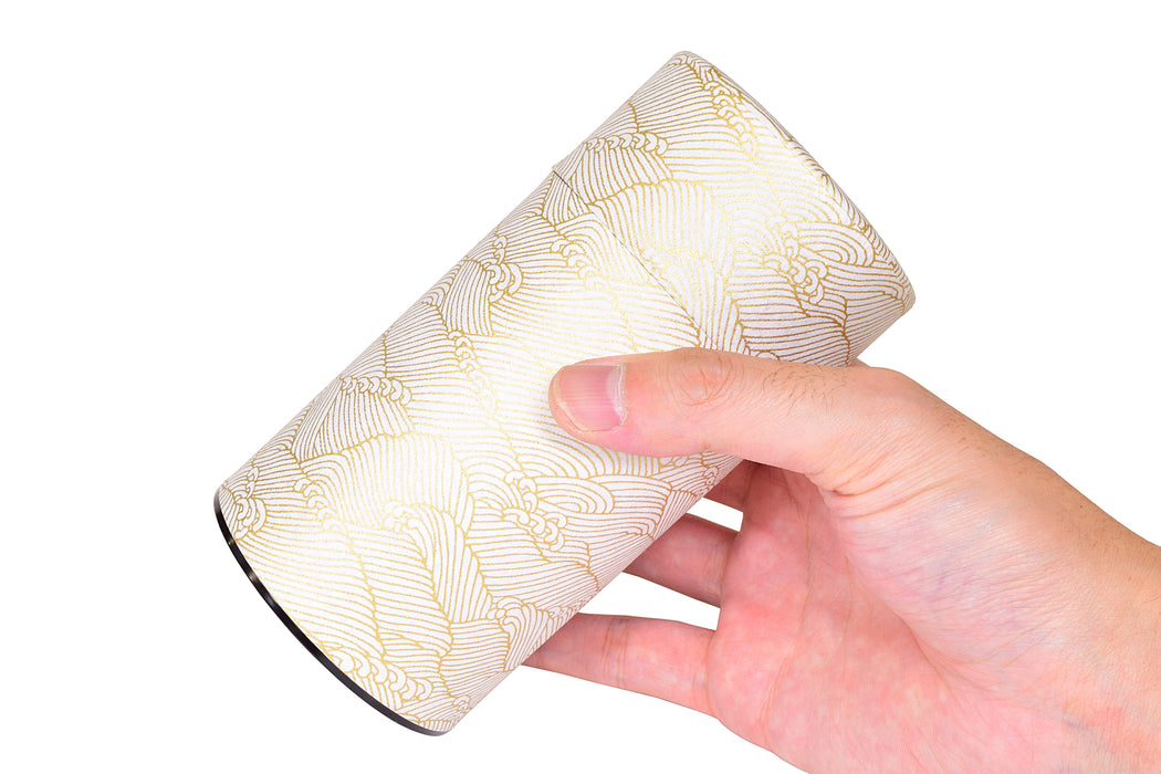 Mino Washi Pokkan Wave Pattern Storage Containers Ivory