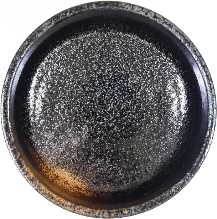 Mino Ware Japanese Matcha Bowl Kuro Sakin Gesho Black 13.6 fl oz - Matcha Tea Cup Ceremony, Authentic Pottery, Japanese Ceramic Bowl