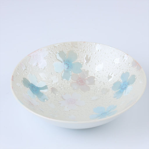 Kirameki Japanese Ceramic Serving Bowls Set, Set of 2-6.5 inch, Ai/Kurenai, Dessert and Salad Bowls