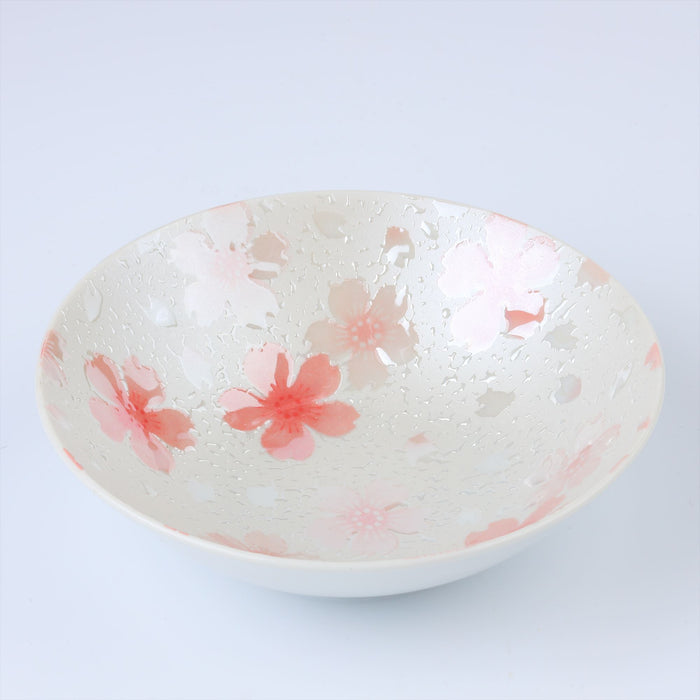 Kirameki Japanese Ceramic Serving Bowls Set, Set of 2-6.5 inch, Ai/Kurenai, Dessert and Salad Bowls