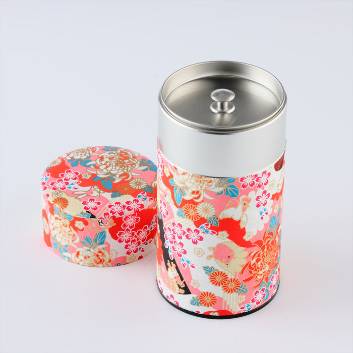 Mino Washi Pokkan Japanese Zodiac Pattern Storage Containers Red