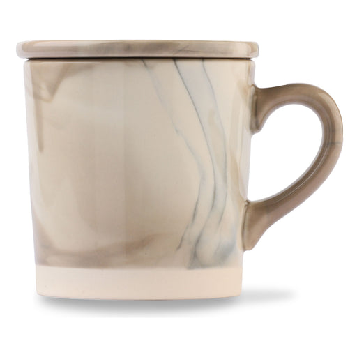 Mino Ware Marble Coffee Mug with Lid - 10.2 fl oz, Gray