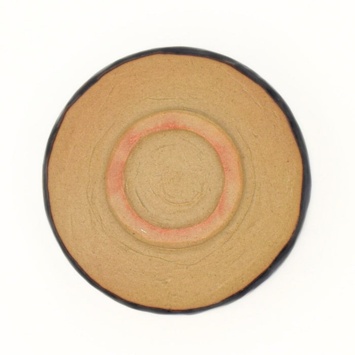 Ceramic Matcha Bowl 400ml 13.6 oz, Brush Stroke Pattern, Black