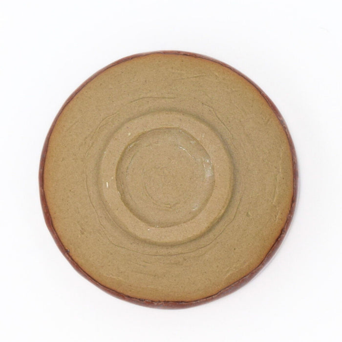 Ceramic Matcha Bowl 400ml 13.6 oz, Brush Stroke Pattern, Red