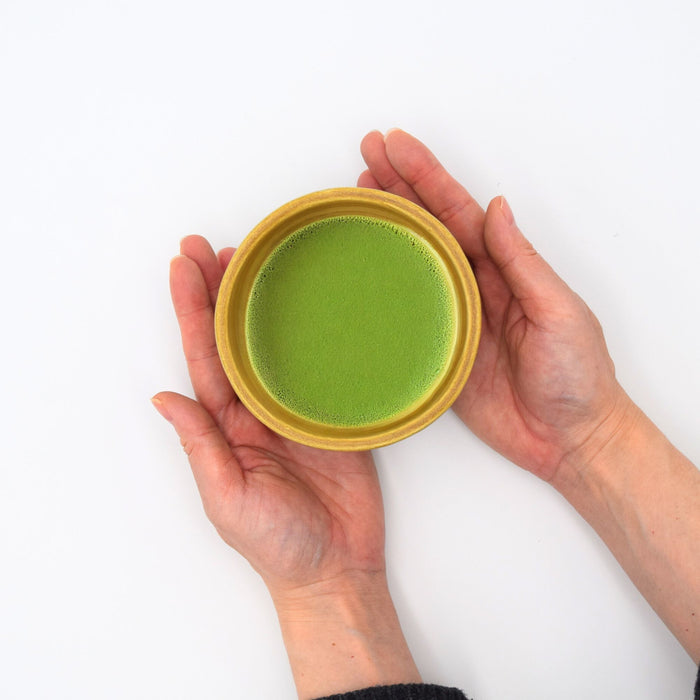 Ceramic Matcha Bowl 400ml 13.6 oz, Brush Stroke Pattern, Red