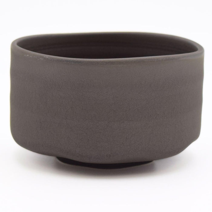 Ceramic Matcha Bowl – Handmade Chawan Matcha Bowl, Japanese Bowl, Charcoal Gray, 21.1 oz, 620ml