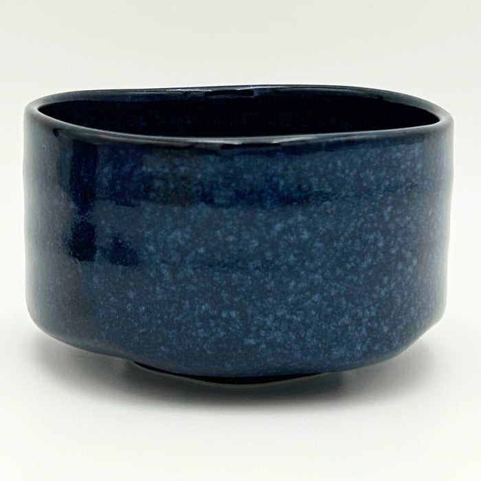 Ceramic Matcha Bowl – Handmade Chawan Matcha Bowl, Japanese Bowl, Navy, 21.1 oz, 620ml