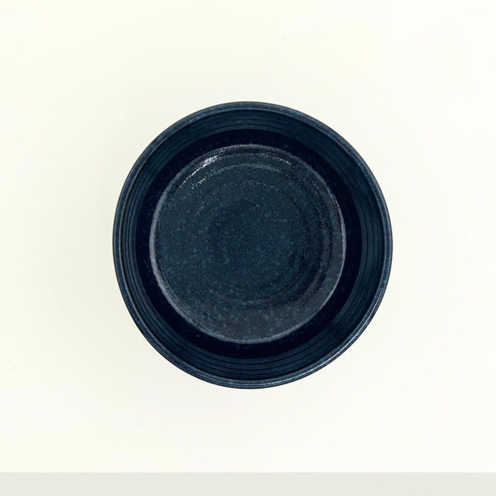 Ceramic Matcha Bowl – Handmade Chawan Matcha Bowl, Japanese Bowl, Navy, 21.1 oz, 620ml