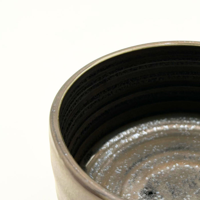 Ceramic Matcha Bowl – Handmade Chawan Matcha Bowl, Japanese Bowl, Smoky Bronze, 21.1 oz, 620ml