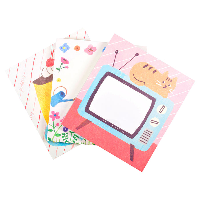 Watashibiyori 4 Designs Memo Pad Cats