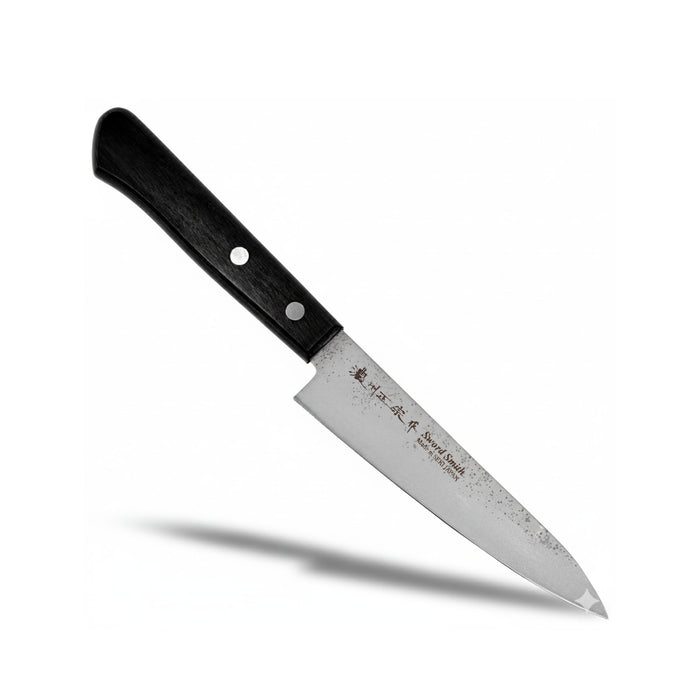Seki Japan MASAMUNE Petty Knife 4.7 in Nashiji Stainless Steel Black Wood