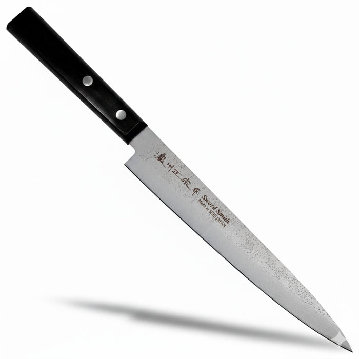 Seki Japan MASAMUNE Yanagiba Knife 7.9" Nashiji Stainless Steel Sushi Black Wood