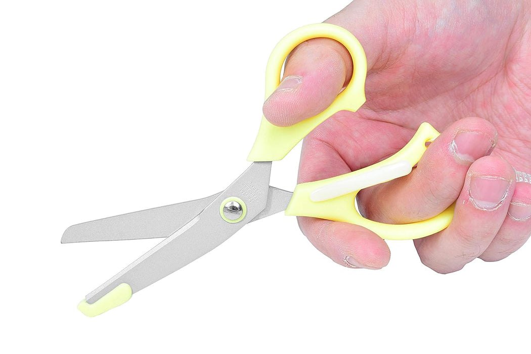 Seki Japan Medical Utility Scissor Fluorine Coating Stainless Steel Blade 2 inch (53 mm), Yellow