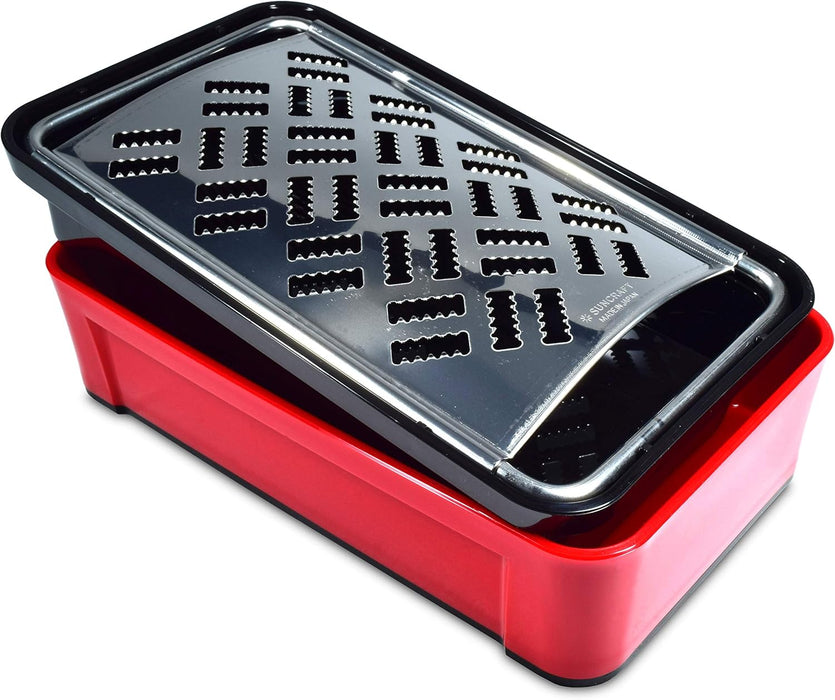 Seki Japan Box Cheese Grater with Container, 18/8 Stainless Steel Blad ...