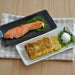 Mino Ware Kezuri Rectangle Sushi Plate Set of 2, Black/White - 9 inch