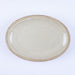 Mino Ware Oval Plates Set of 2, Dot Rim Oval Plate Gray/Bage - 9 inch