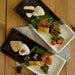 Mino Ware Minoruba Tenmoku Rectangle Sushi Plate Set of 2, Brown/Black - 11 inch