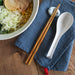 Mino Ware Ramen Noodle Bowl with Soup Spoon, Horitokusa Multi-purpose Curved Bowl Deep Sea - 44 fl oz, 7 inch