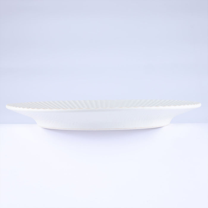 Kachosen Japanese Ceramic Plates Set of 2, White - 9 inch