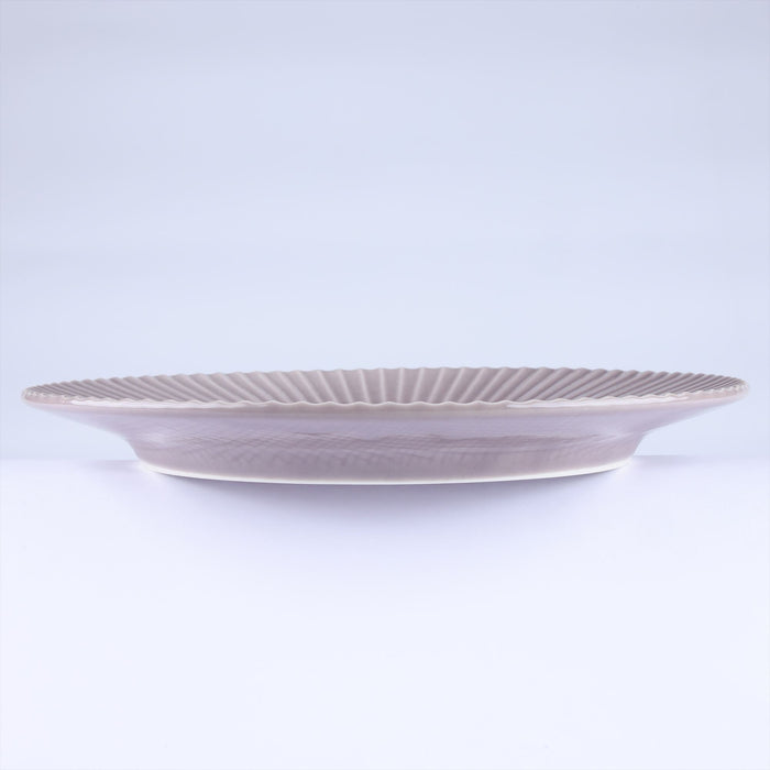 Kachosen Japanese Ceramic Plates Set of 2, Greige - 9 inch