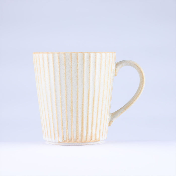 Kachosen Japanese Ceramic Mugs Set of 2, White - 9 fl oz, 3 inch