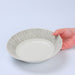 Mino Ware Waia Monotone Designs Curved Plates Set of 2 Bowl White - 16 fl oz, 8 inch