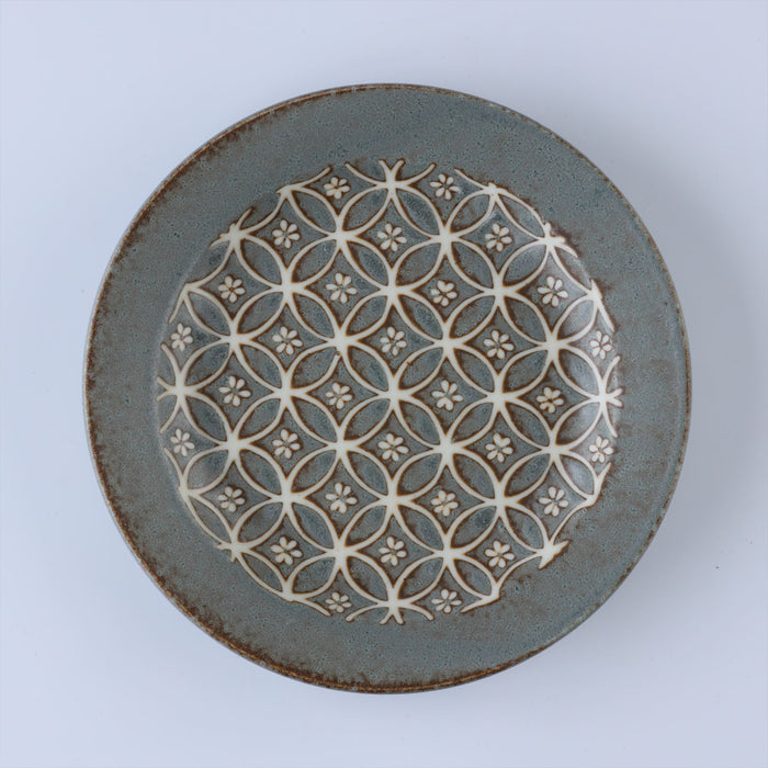 Mino Ware Sagashippou Rim Plates Set of 4-6 inch