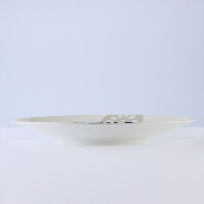 Mino Ware Renkon Lightweight Plates Set of 2, Blue - 9 inch