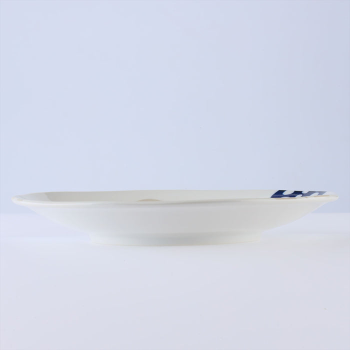 Mino Ware Renkon Lightweight Plates Set of 4, Blue - 6 inch