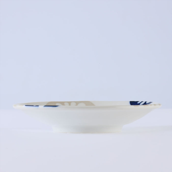Mino Ware Renkon Lightweight Plates Set of 4, Blue - 5 inch