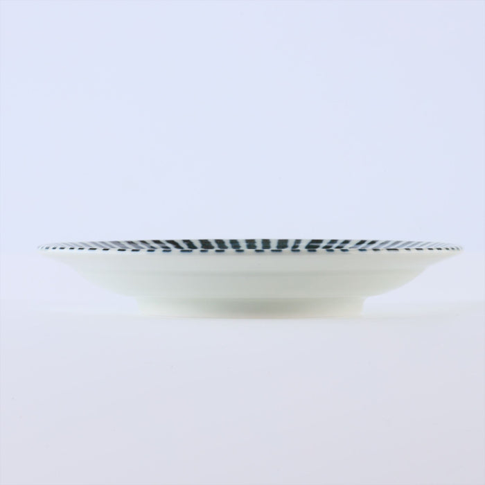 Mino Ware Sendan Tokusa Japanese Pattern Serving Plates Set of 4-5 inch