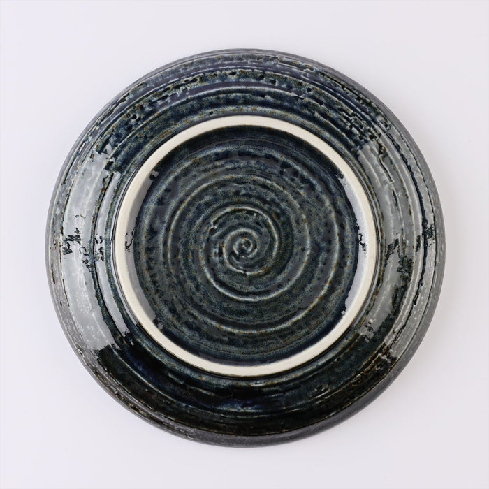 Iroyu Irabo Japanese Ceramic Pasta Plate Bowls Set of 2 - Blue, 9.6 inch, Dessert Plate and Pasta Bowl