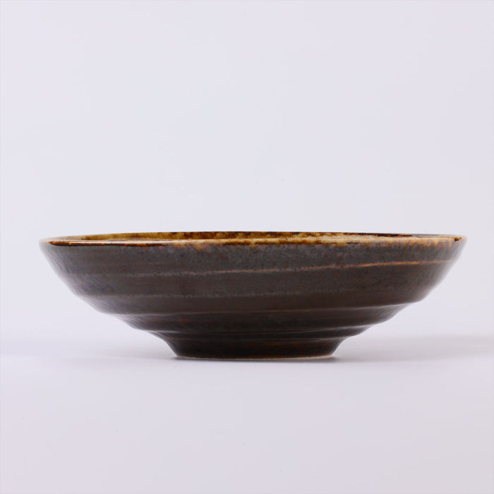 Iroyu Irabo Japanese Ceramic Salada Bowls Set of 2 - Brown, 11 fl oz, 7 inch, for Japanese Cooking
