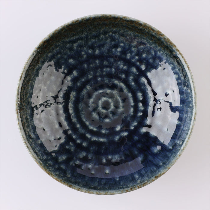 Iroyu Irabo Japanese Ceramic Pasta Bowls Set of 2 - Blue, 11 fl oz, 7 inch, for Japanese Cooking
