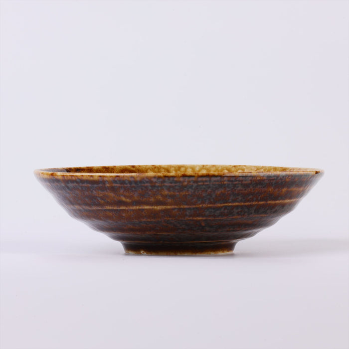 Iroyu Irabo Japanese Ceramic Bowls Set of 2 - Brown, 10 fl oz, 7 inch, for Japanese Cooking