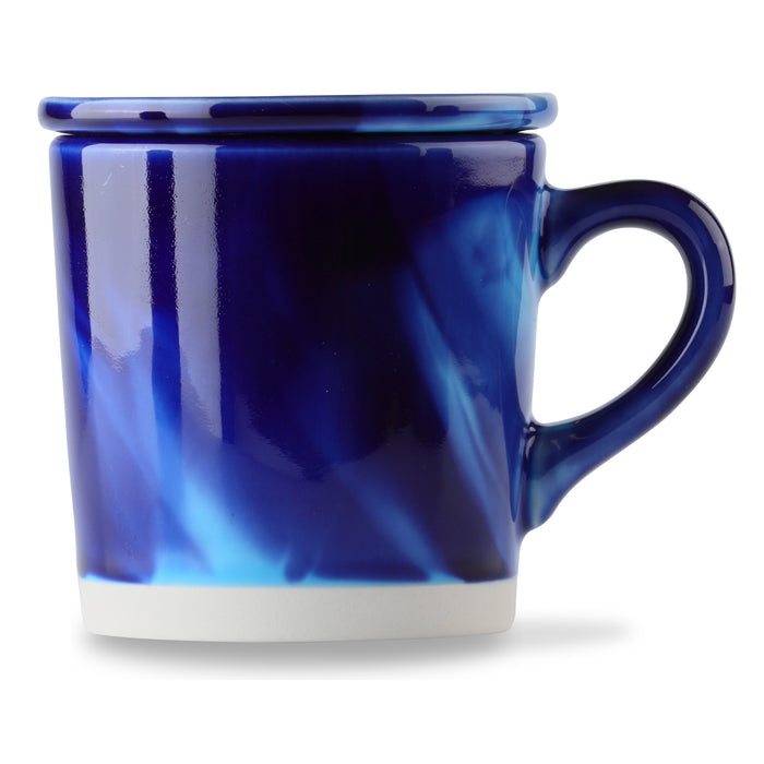 Mino Ware Marble Coffee Mug with Lid - 10.2 fl oz, Blue