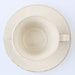 Mino Ware Kayame Cup & Saucer, Shiro Hanten - 5.1 fl oz, White