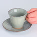 Mino Ware Kayame Cup & Saucer, Shirokinyo - 5.1 fl oz, Pale Light Blue