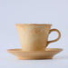 Mino Ware Kayame Cup & Saucer, Beige - 5.1 fl oz, Pale Beige