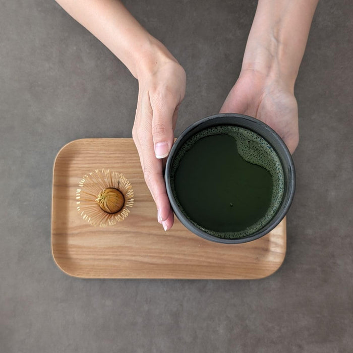 Ceramic Matcha Bowl – Handmade Chawan Matcha Bowl, Japanese Bowl, Charcoal Gray, 21.1 oz, 620ml