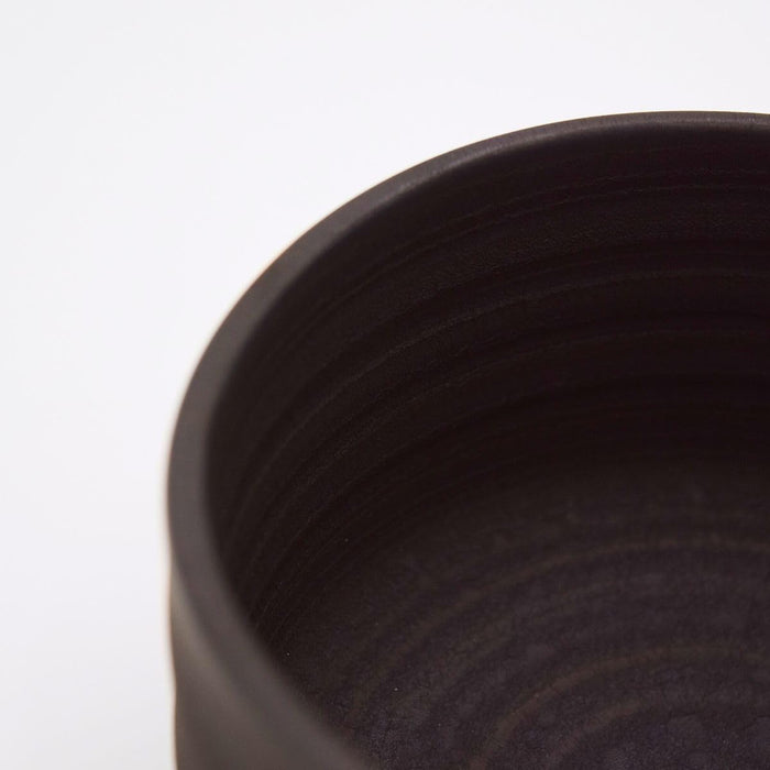 Ceramic Matcha Bowl – Handmade Chawan Matcha Bowl, Japanese Bowl, Charcoal Gray, 21.1 oz, 620ml