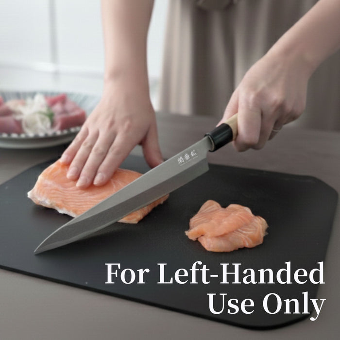 Hand-Forged Left-Handed Sashimi Knife – White Steel Blade