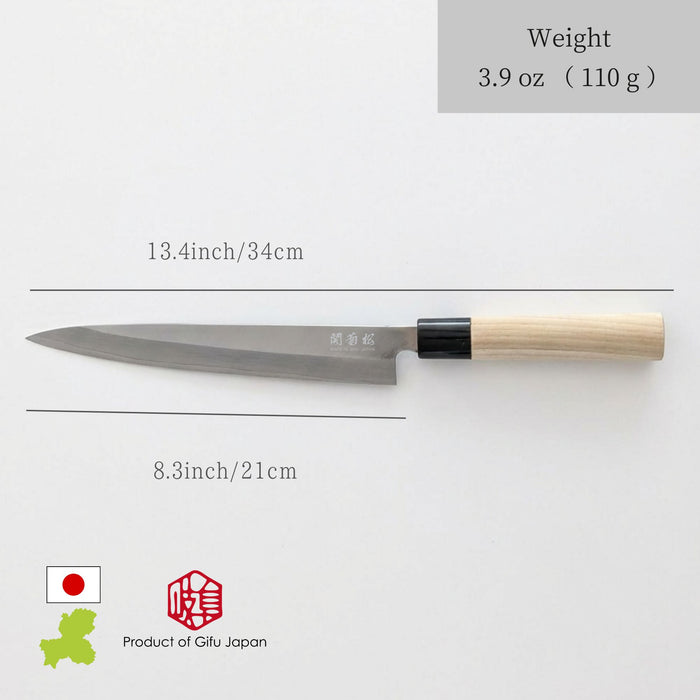 Hand-Forged Left-Handed Sashimi Knife – White Steel Blade