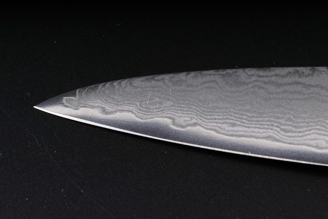 Iseya Jihei Damascus Petty Knife 150mm Japanese Chef Knife Black Pakka Handle G-2