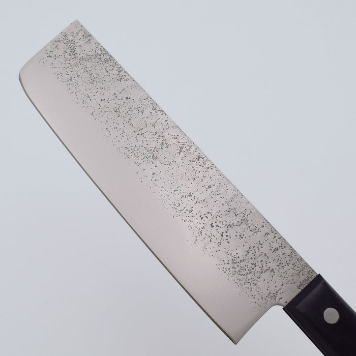 Seki Japan MASAMUNE Nakiri Knife 170mm 6.7 in Nashiji Stainless Steel Black Wood