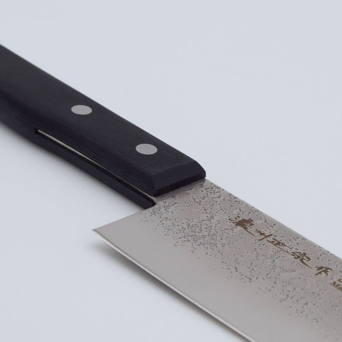 Seki Japan MASAMUNE Nakiri Knife 170mm 6.7 in Nashiji Stainless Steel Black Wood