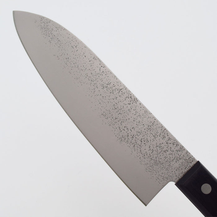 Seki Japan MASAMUNE Nashiji Stainless Steel Santoku Knife Black Wood 6.7in